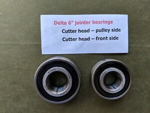 BEARINGS -  for a VINTAGE DELTA 6&#034; JOINTER&#039;S CUTTER HEAD  - SET OF 2