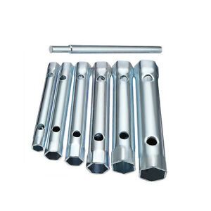 2X(6PC 8-19mm Metric Tubular Box Wrench Set Tube Bar Spark-Plug Spanner Steel