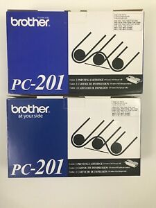 Brother PC- 201 Fax Printing Cartridge Black Set Of 2 NEW