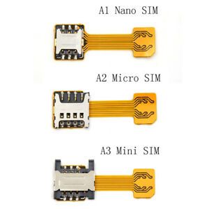 Hybrid Dual Micro Nano SIM Card Adapter Converter Extension Slot Android *ss