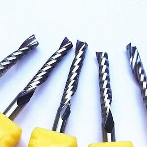 5pcs End Mill Shank Carbide Cutter Milling Router Bits Single Flute Spiral Drill