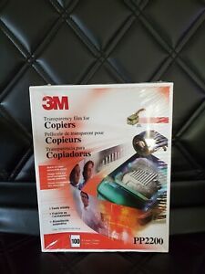 3M Transparency Film for Copiers, PP2200, New, Factory Sealed, 100 Sheets