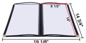 Menu Cover: PVC Vinyl 8 View (Cafe) 8-1/2&#034; x 14&#034; (20)
