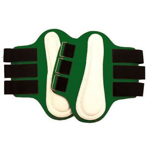 Intrepid 114256 Splint Boots with White Leather Patches, Green - Medium