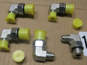 5-Pack Parker 6-8 C5OX-S Male SAE Elbow 3/8 JIC X Size 8 SAE Steel