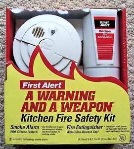 Vintage New Sealed First Alert A Warning And A Weapon Kitchen Fire Safety Kit