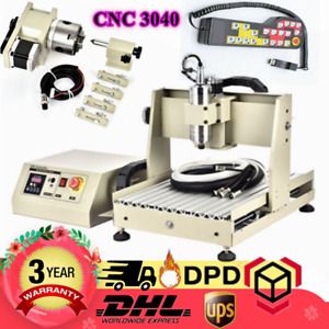 4 Axis CNC3040 Router 3D Engraver Engraving Drilling Milling DIY Machine 800W RC