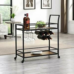 FirsTime &amp; Co. Gardner Industrial Bar Cart 32.25 H x 13 L x 29.75 W inches Ru...
