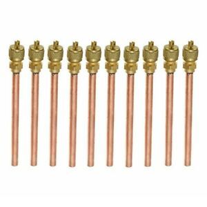 10Pcs  Air Conditioner Refrigeration Access Valves Copper Tube Filling Parts
