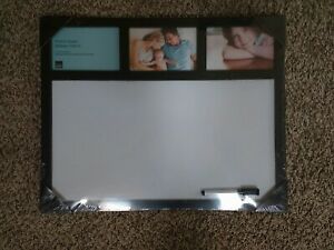 Magnetic Dry Erase White Board Hanging &amp; 3 Photo Frames NEW in wrap with Marker