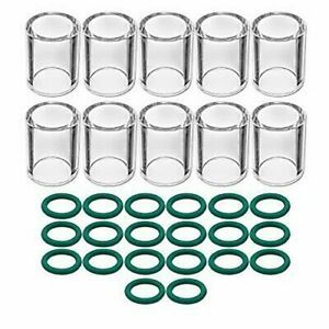 10 Pyrex Glass Cup &amp; O-ring For SR WP-17/18/26 &amp; SR WP- 9/20 TIG Welding Torch