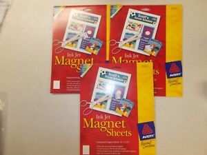 Avery Ink Jet Magnet Sheets 3270 8.5x11 Inches 3 Sheets Each 3 Sets