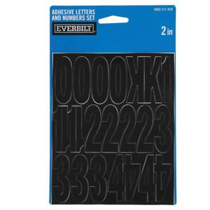 2 In. Black Die Cut Letters And Numbers Set