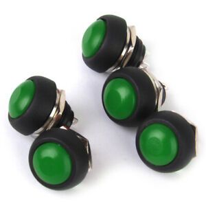 5x Momentary OFF-(ON) Push Button Horn Switch For Boat/Car Waterproof Green