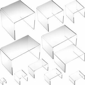 11 Acrylic Jewelry Risers Clear Display Set FindingKing