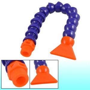 1/2PT Navy Blue Orange Thread Flexible Flat Nozzle Oil Coolant Hose