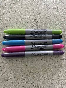 Sharpie® Twin-Tip Permanent Marker,Fine/Ultra Fine Point, Assorted(5 Pens)NEW