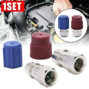 A/C R-12 To R-134a Retrofit Conversion Adapter Fitting 1/4 SAE Valves Kit