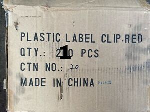 (V) Label Clip Flextray Cooper B-Line Red Huge Lot (qty 200)