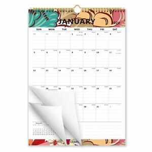 Cabbrix 2020 Monthly Wall Calendar  Vertical  Ruled Blocks  Large  17 x 12 Inche