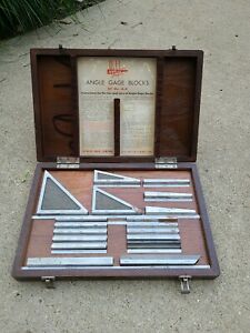 Starrett Webber - model 16-A Master Steel Angle Gage Block Set 18pcs
