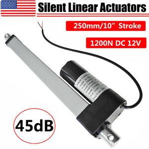 Electric 10&#034; inch Ultra-quiet Linear Actuator Heavy Duty 1200N Lift 12V DC Motor