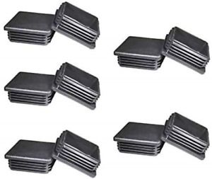 25Pcs 2x2 Tubing Plastic Plug End Cap Tube Post Square Pipe Cover Hole Insert