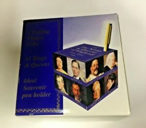 41 Kings &amp; Queens from 1066 Folding Picture Cube 2.75&#034;x2.75&#034; - Purple Peach Ltd