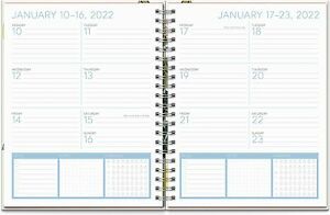 2021 Extra Large Hard Cover Planner Orange Circle Studio Peace Signs Design NEW