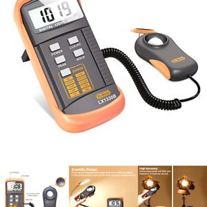 Dr.Meter 1330B-V Digital Illuminance/Light Meter, 0 - 200,000 Lux Luxmeter