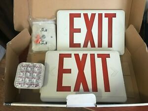NEW-Global Industries Combination Exit Sign (For Parts only)