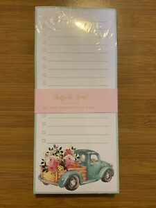 Set of 2 Magnetic List Pads - Sheffield Home Antique flower Truck