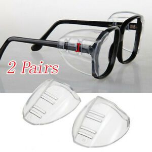 4x Clear Side Shields Fit Flexible For Eyes Glasses Safety Glasses Universal US