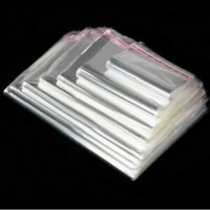 100 6.5 x 10 1.5 Mil Bags Resealable Clear T-Shirt Catalog Plastic Opp Cello Bag