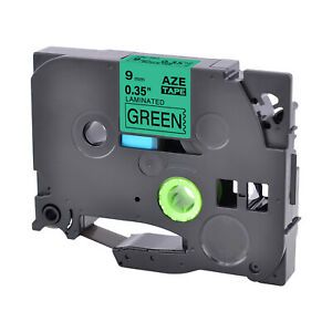 1PK Fits Brother P-Touch PT-D210 TZ-721 TZe-721 Black on Green Label Tape 0.35&#034;