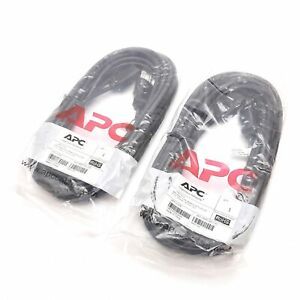 Lot of 2 APC 0421-25 Power Cord, NEMA 5-15P to IEC320 C-13, 125V 10A, 25ft