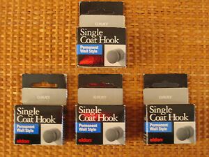 4-New - ELDON  Wall Mount Coat Hook - Gray- Model 2410