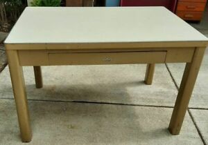 Vintage Steel Table by Globe Wernicke-Streamliner Model