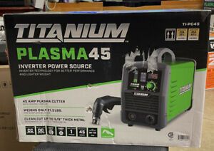 New TITANIUM TI-PC45 45A Inverter Power Source Plasma Cutter w/120/240V Input