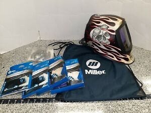 Miller Digital Infinity Skull Design Auto Darkening Welding Helmet, a-x