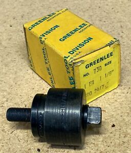 GREENLEE NO. 730 - 1  1/8&#034; ROUND METAL PUNCH SET 500 2417.5