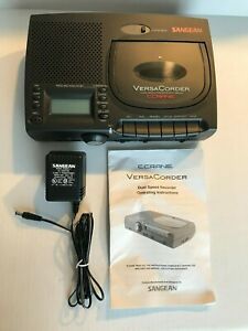 Sanjean Versa Corder Dual Speed Cassette Tape Recorder with Cord and Manual