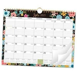 2021-2022 Calendar - 18 Monthly Wall Calendar with Thick Paper, 11&#034; x black
