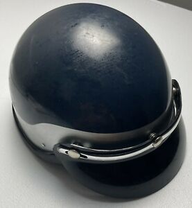 Vintage 1990 Riot Helmet Premier Crown Corp Model C-3 Medium Navy &amp; Silver