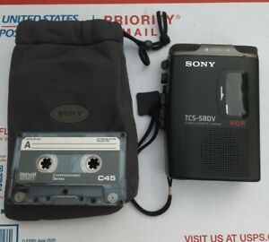 Sony TCS-580V Dictation Machine Standard Cassette Voice Recorder Japan Rare PRO