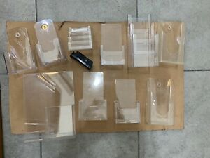 USED Clear AcrylicBrochure Holders Display Stand Holders  Lot of 12 Pieces