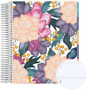 12 Month 7&#034; x 9&#034; Spiral Coiled Horizontal Weekly Life Planner/Agenda (July 2021