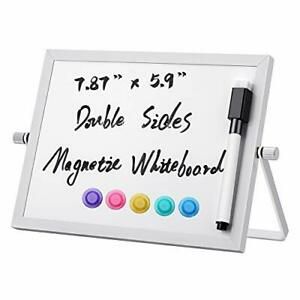 Dry Erase Boards Double Sided Office Mini Magnetic Whiteboard 7.87 &#034;x 5.9&#034;