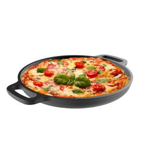Classic Cuisine 82-KIT1089 Cast Iron Pizza Pan-13.25 in. Pre-Seasoned Skillet fo