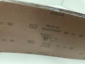 Lot of SIX BELTS  SialoX 2925 4 x 48&#034; Aluminum Oxide Sanding belts 60 grit